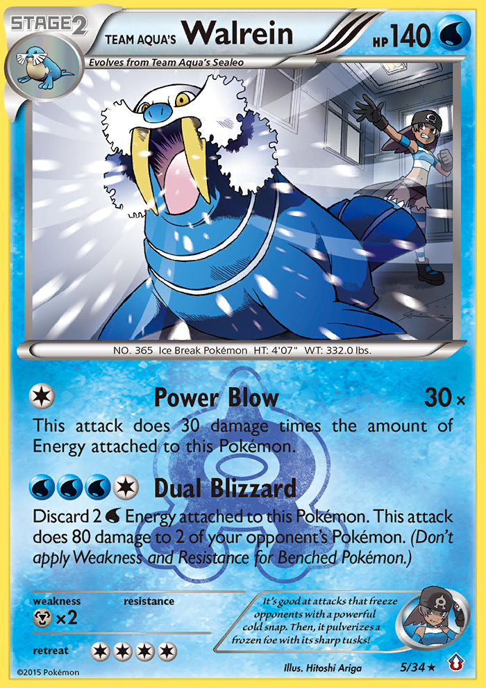Team Aqua's Walrein 5/34 Double Crisis