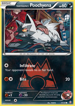 Team Magma's Poochyena 17/34 Double Crisis