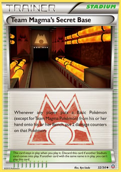 Team Magma's Secret Base 32/34 Double Crisis