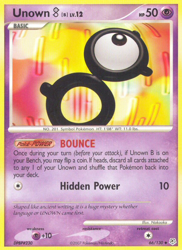 Unown [B] 66/130 Diamond & Pearl