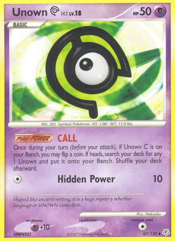 Unown [C] 67/130 Diamond & Pearl