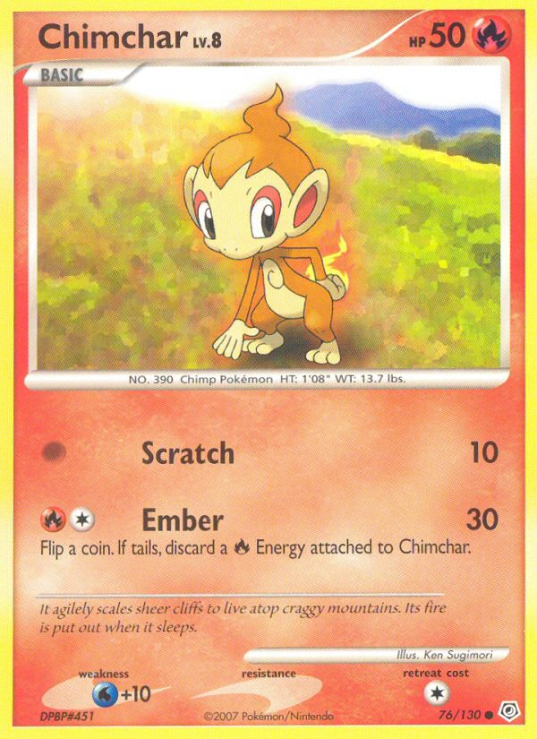 Chimchar 76/130 Diamond & Pearl