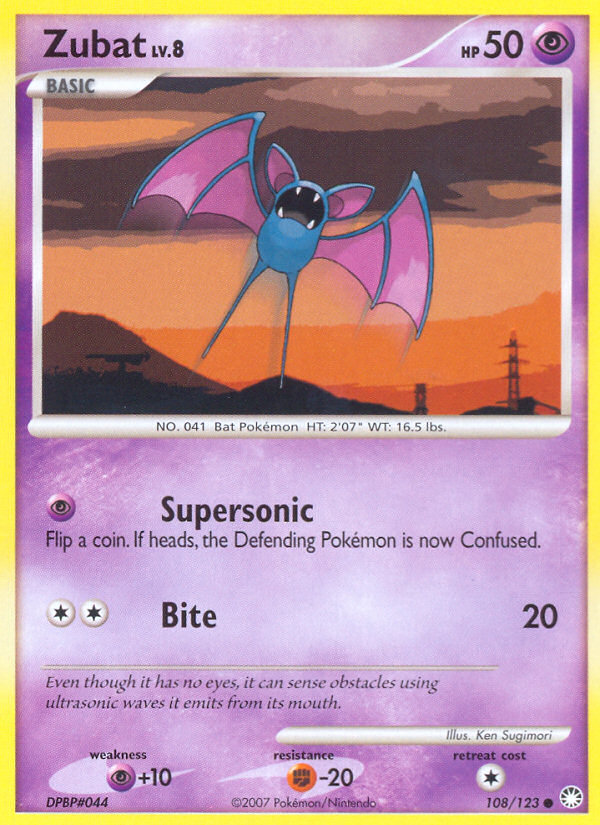 Zubat 108/123 Mysterious Treasures