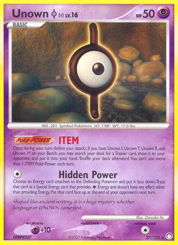 Unown [I] 37/123 Mysterious Treasures