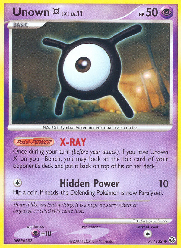 Unown [X] 71/132 Secret Wonders