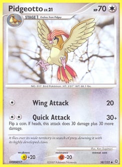 Pidgeotto 58/132 Secret Wonders