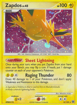 Zapdos 14/100 Majestic Dawn