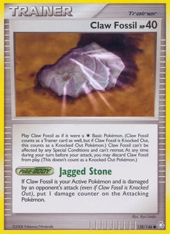 Claw Fossil 138/146 Legends Awakened