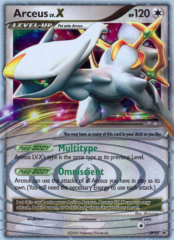 Arceus LV.X DP53 DP Black Star Promos