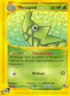 Metapod 87/165 Expedition Base Set