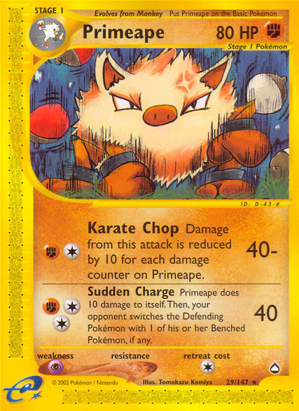 Primeape 29/147 Aquapolis