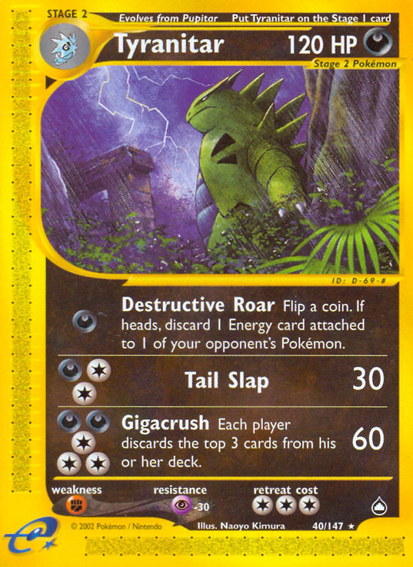 Tyranitar 40/147 Aquapolis