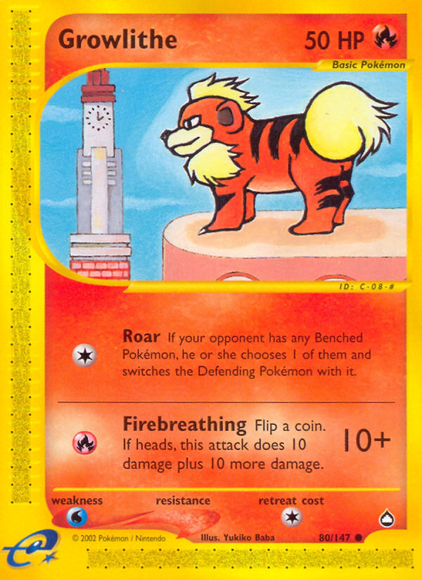 Growlithe 80/147 Aquapolis