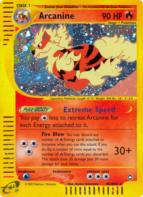 Arcanine H2/H32 Aquapolis