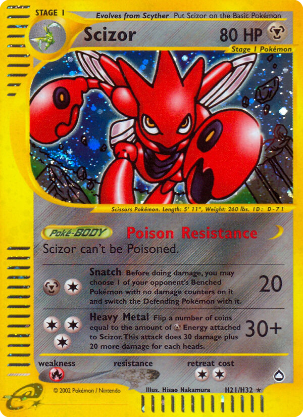 Scizor H21/H32 Aquapolis