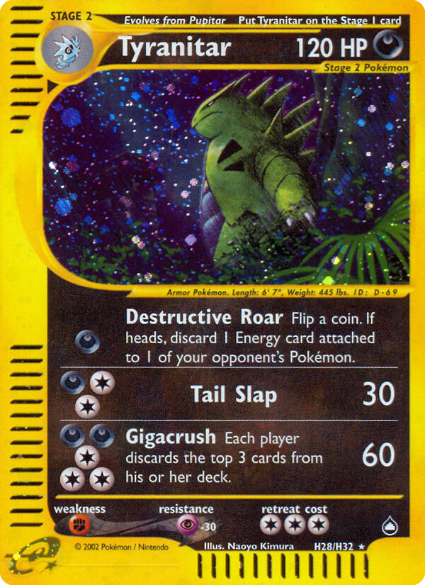 Tyranitar H28/H32 Aquapolis
