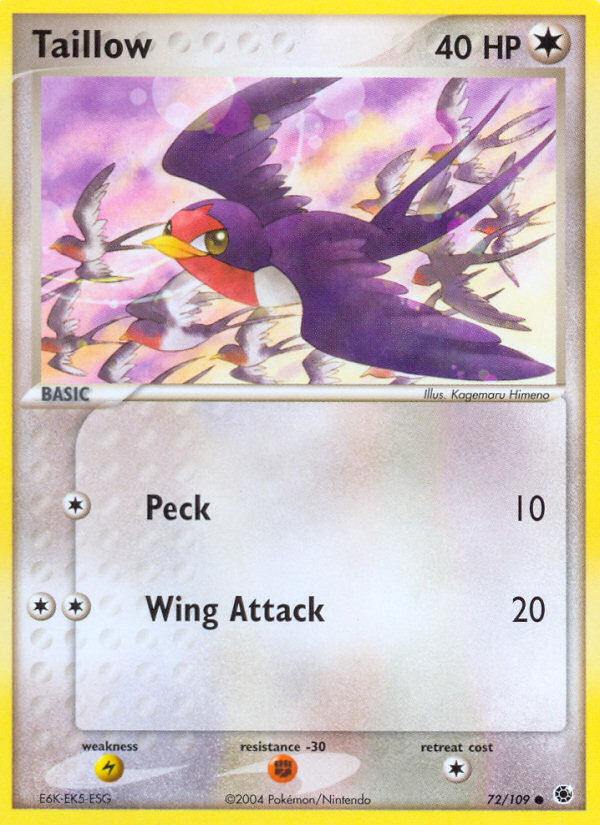 Taillow 72/109 Ruby & Sapphire