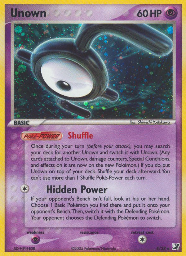Unown E/28 Unseen Forces