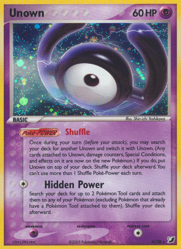 Unown H/28 Unseen Forces