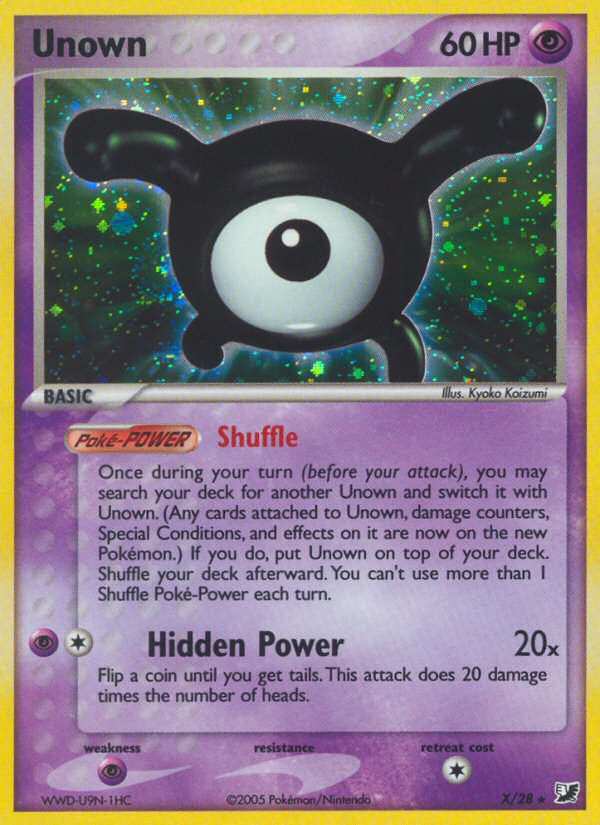 Unown X/28 Unseen Forces