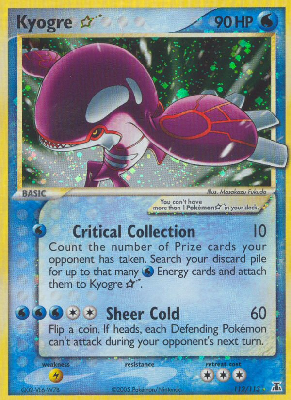 Kyogre ☆ 112/113 Delta Species