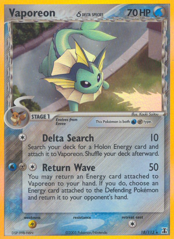 Vaporeon δ 18/113 Delta Species