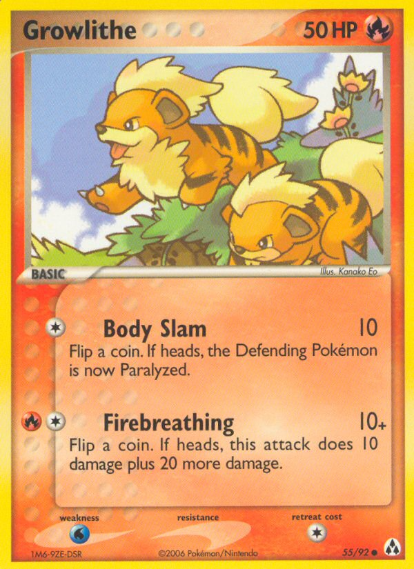 Growlithe 55/92 Legend Maker