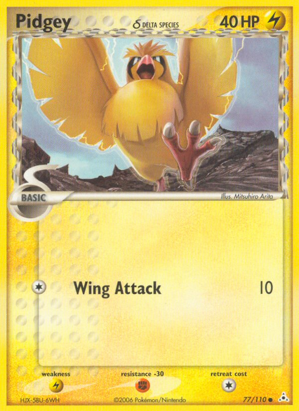 Pidgey δ 77/110 Holon Phantoms