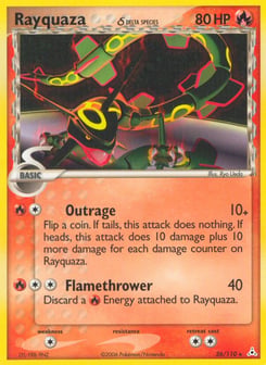 Rayquaza δ 26/110 Holon Phantoms