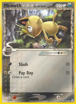 Meowth δ 71/110 Holon Phantoms