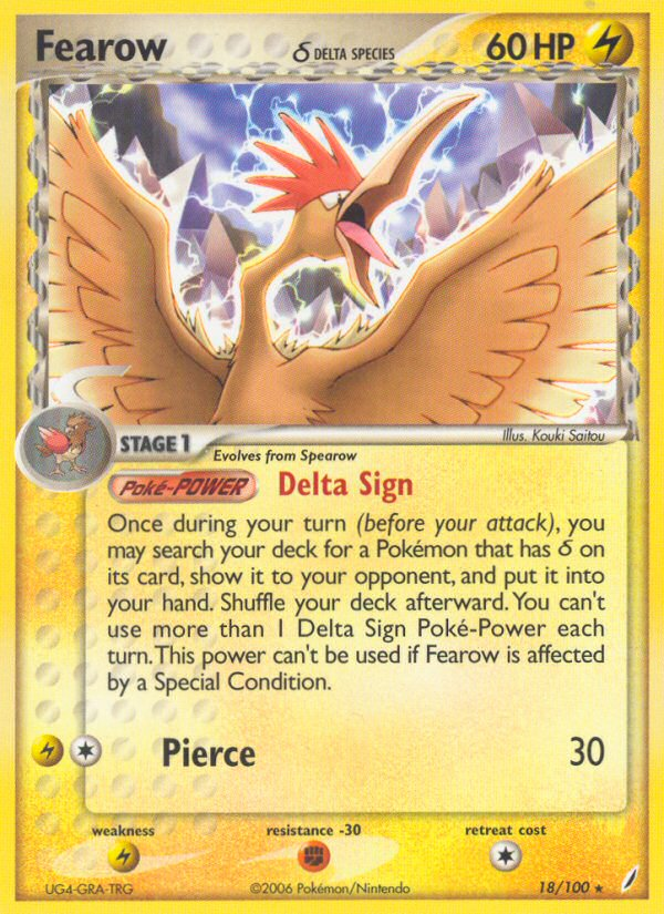 Fearow δ 18/100 Crystal Guardians