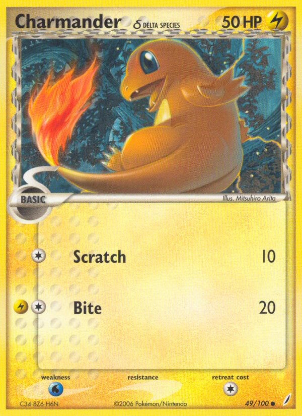 Charmander δ 49/100 Crystal Guardians