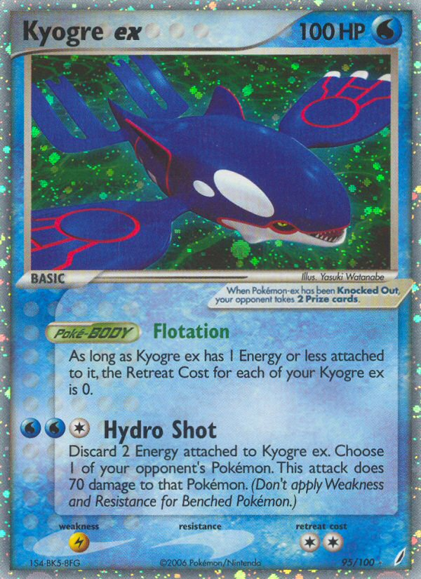 Kyogre ex 95/100 Crystal Guardians