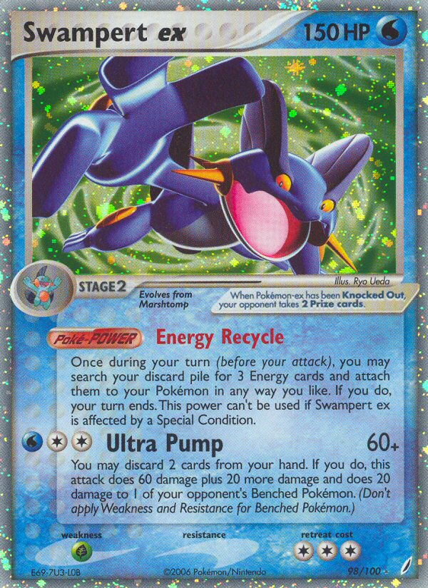 Swampert ex 98/100 Crystal Guardians