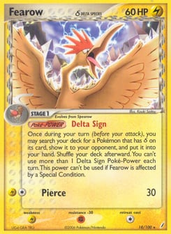 Fearow δ 18/100 Crystal Guardians