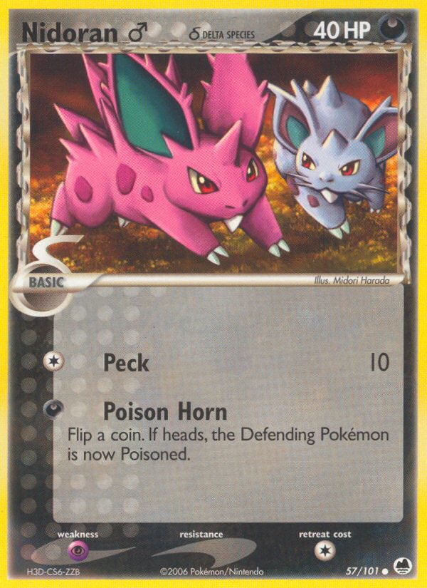 Nidoran ♂ δ 57/101 Dragon Frontiers