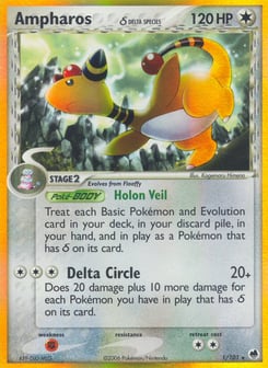 Ampharos δ 1/101 Dragon Frontiers