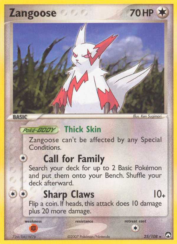 Zangoose 25/108 Power Keepers