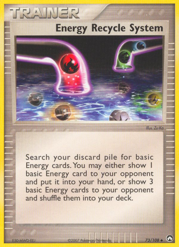 Energy Recycle System 73/108 Power Keepers