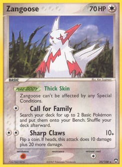 Zangoose 25/108 Power Keepers
