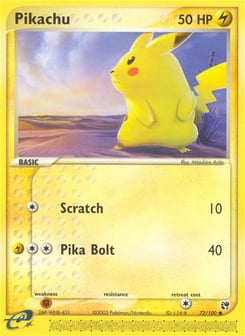 Pikachu 72/100 Sandstorm
