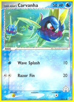 Team Aqua's Carvanha 48/95 Team Magma vs Team Aqua