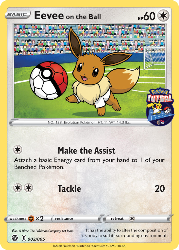 Eevee on the Ball 002/005 Pokémon Futsal Collection