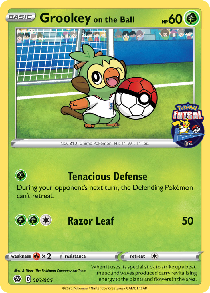 Grookey on the Ball 003/005 Pokémon Futsal Collection