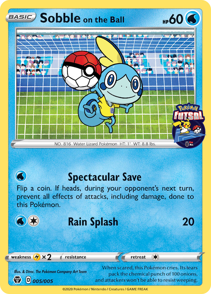 Sobble on the Ball 005/005 Pokémon Futsal Collection