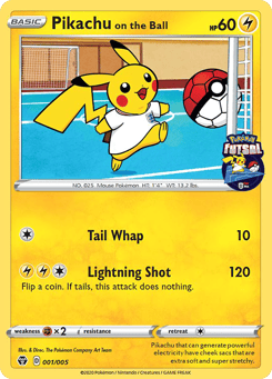 Pikachu on the Ball 001/005 Pokémon Futsal Collection