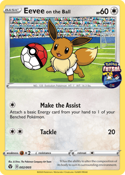 Eevee on the Ball 002/005 Pokémon Futsal Collection
