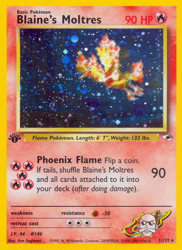 Blaine's Moltres 1/132 Gym Heroes