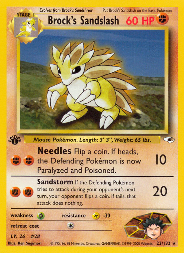 Brock's Sandslash 23/132 Gym Heroes