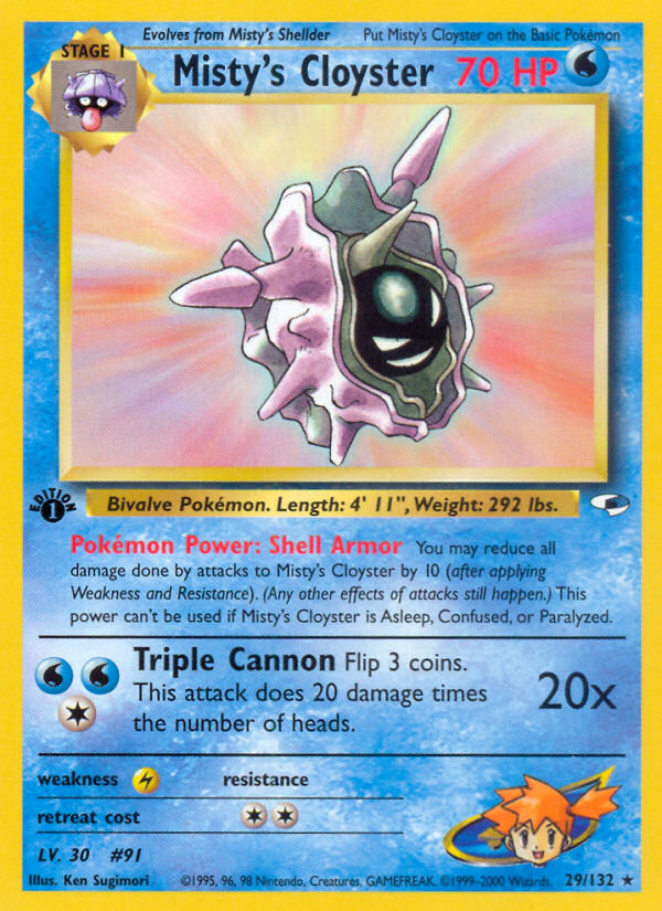 Misty's Cloyster 29/132 Gym Heroes
